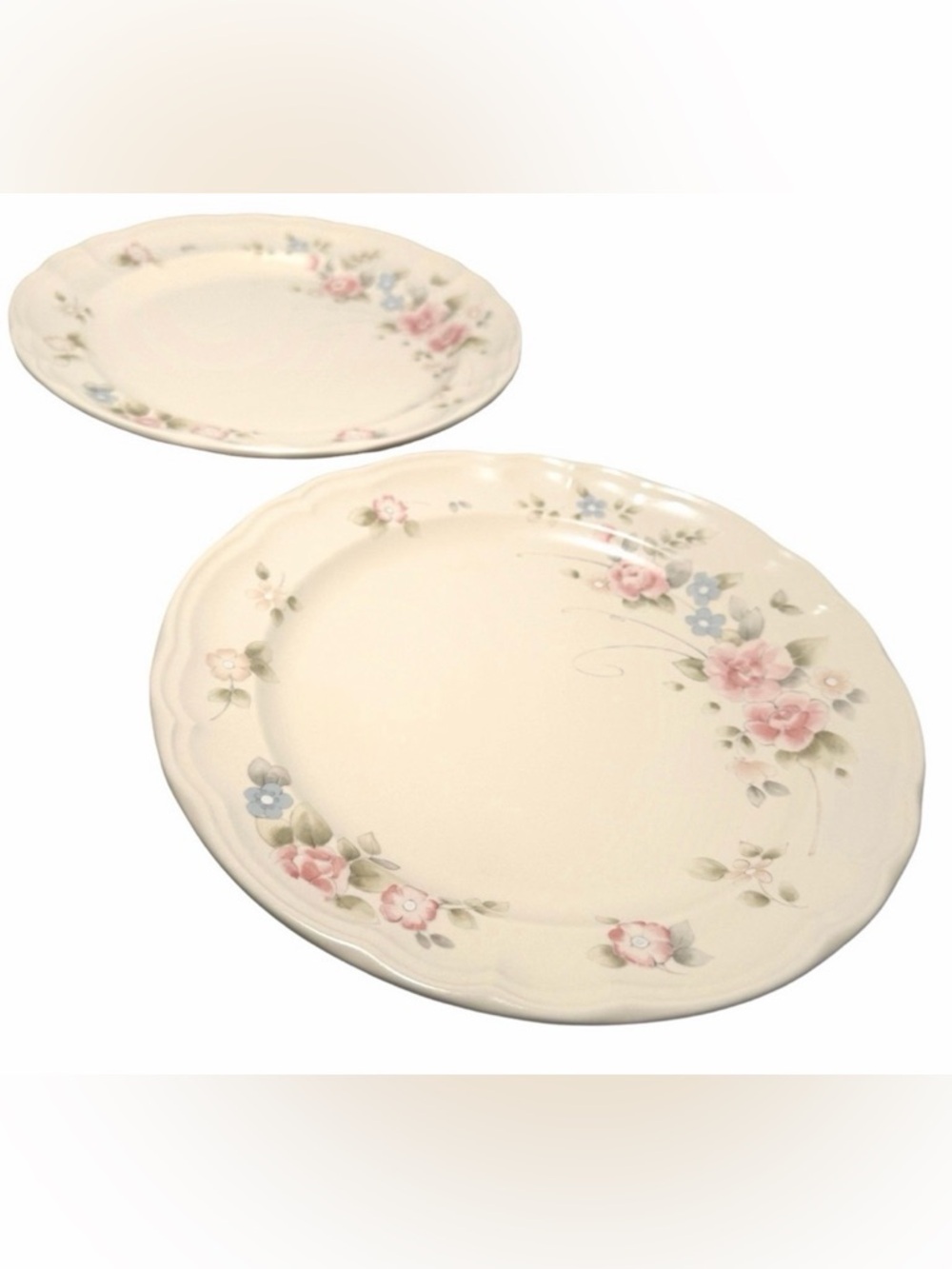 Pfaltzgraff Plate Dinner 10.25” Tea Rose Stoneware Embossed Arches Vintage